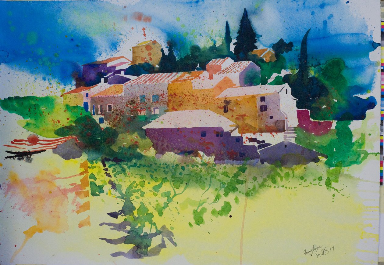 Fouzilhon, 2009（水彩画） 作者 西蒙·弗莱彻