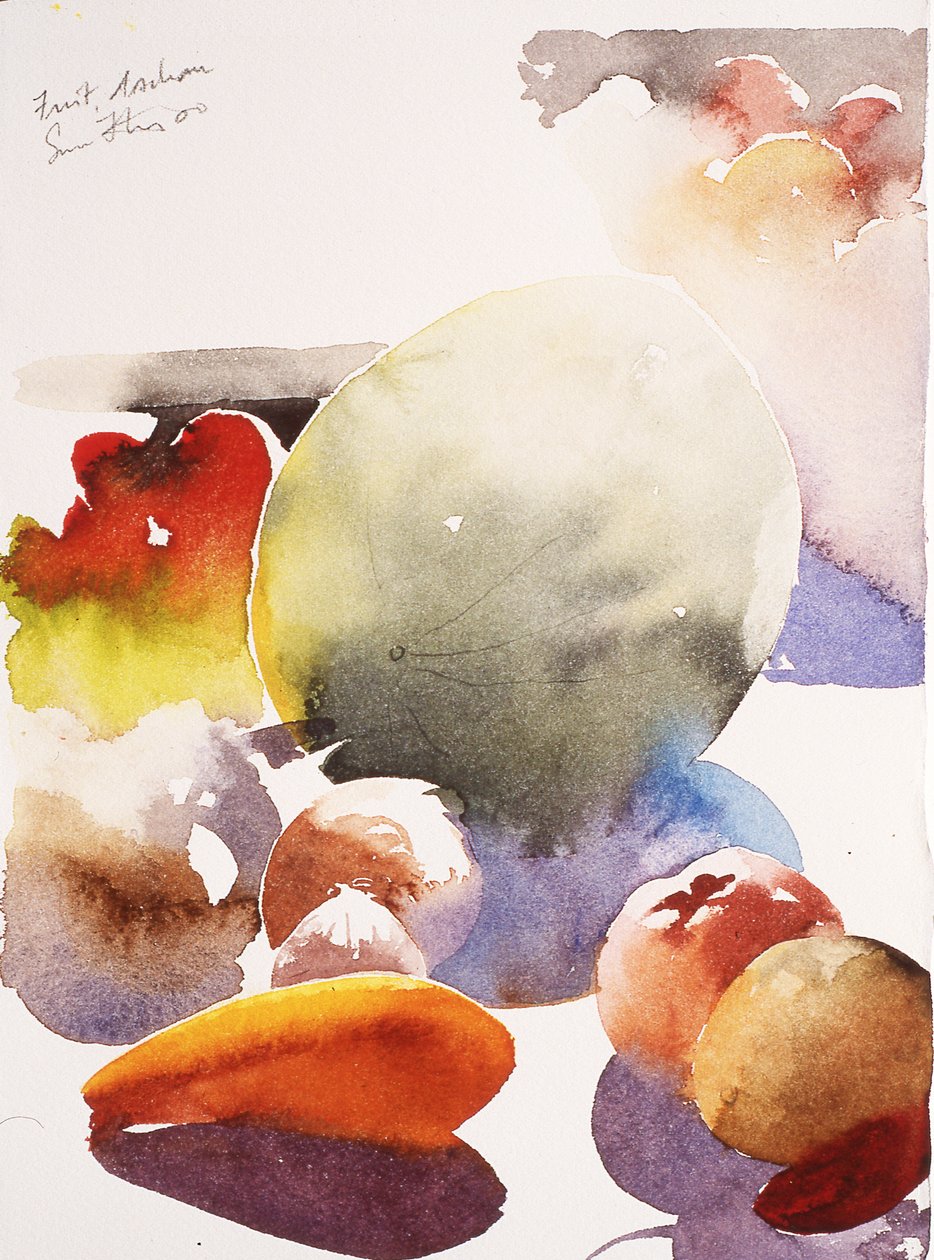 水果，阿肖，2000 年（水彩画） 作者 西蒙·弗莱彻