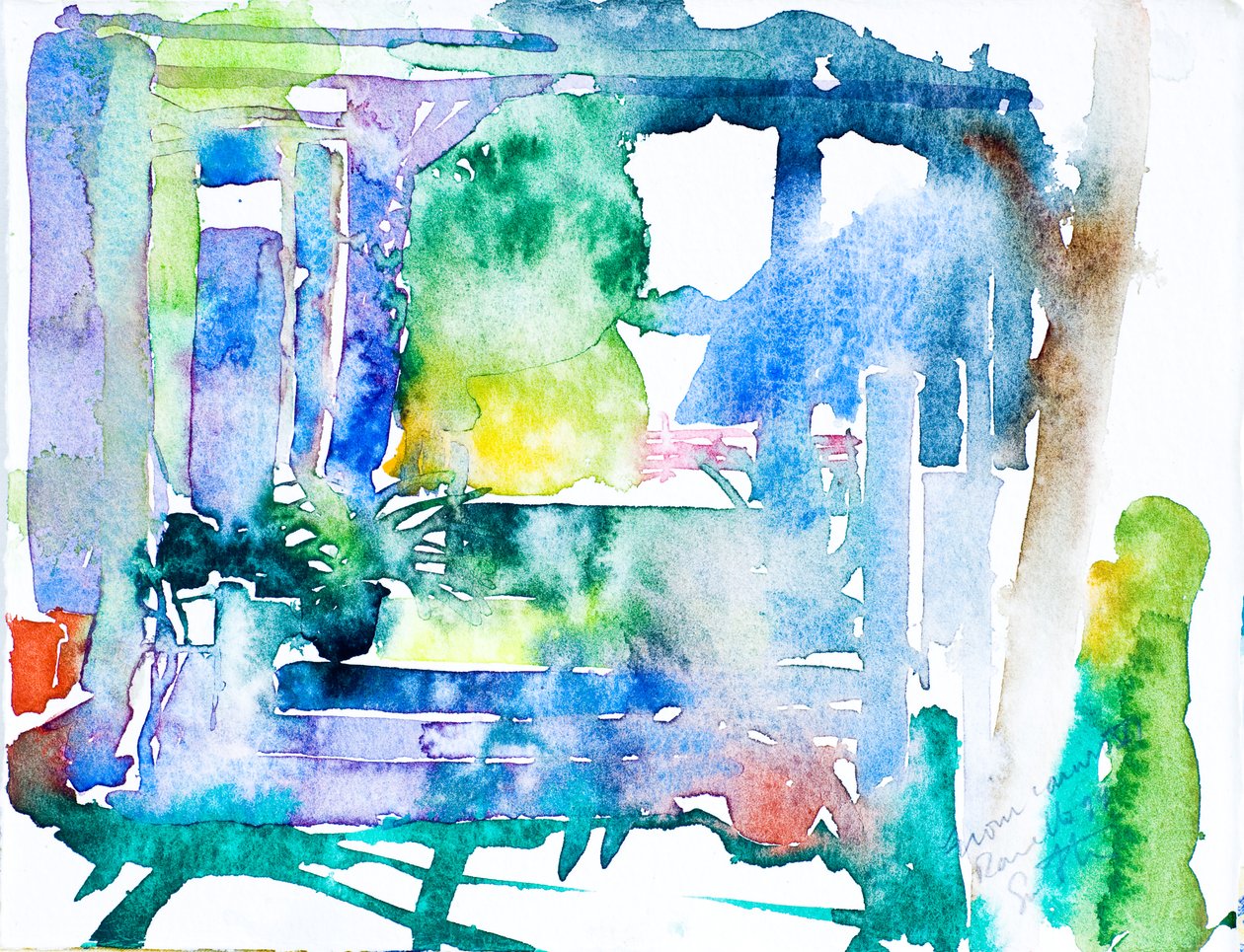 卡鲁索花园酒店（纸上水彩画） 作者 西蒙·弗莱彻