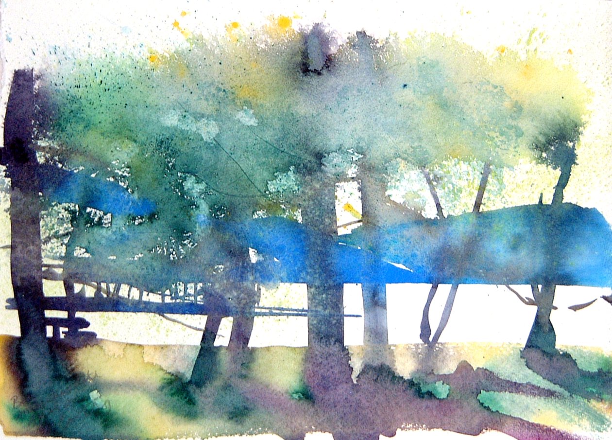 日本地峡，2000 年（水彩画） 作者 西蒙·弗莱彻