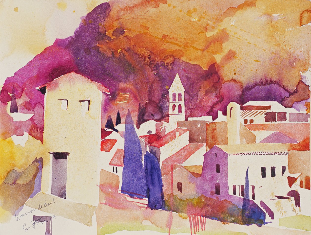 La Maison de Garel，2004 年（纸面水彩画） 作者 西蒙·弗莱彻