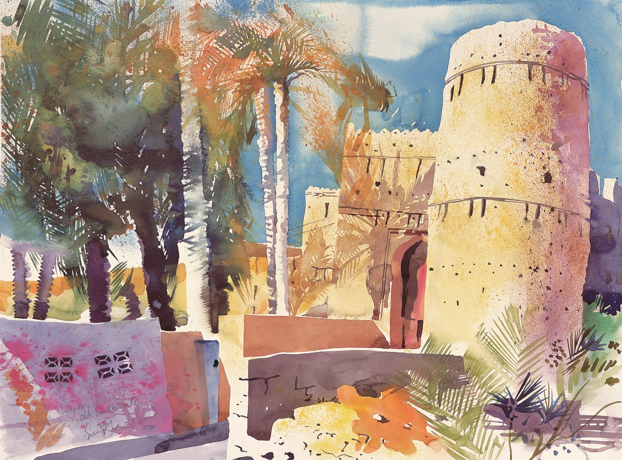 阿曼尼兹瓦，老南门，2005 年（水彩画） 作者 西蒙·弗莱彻