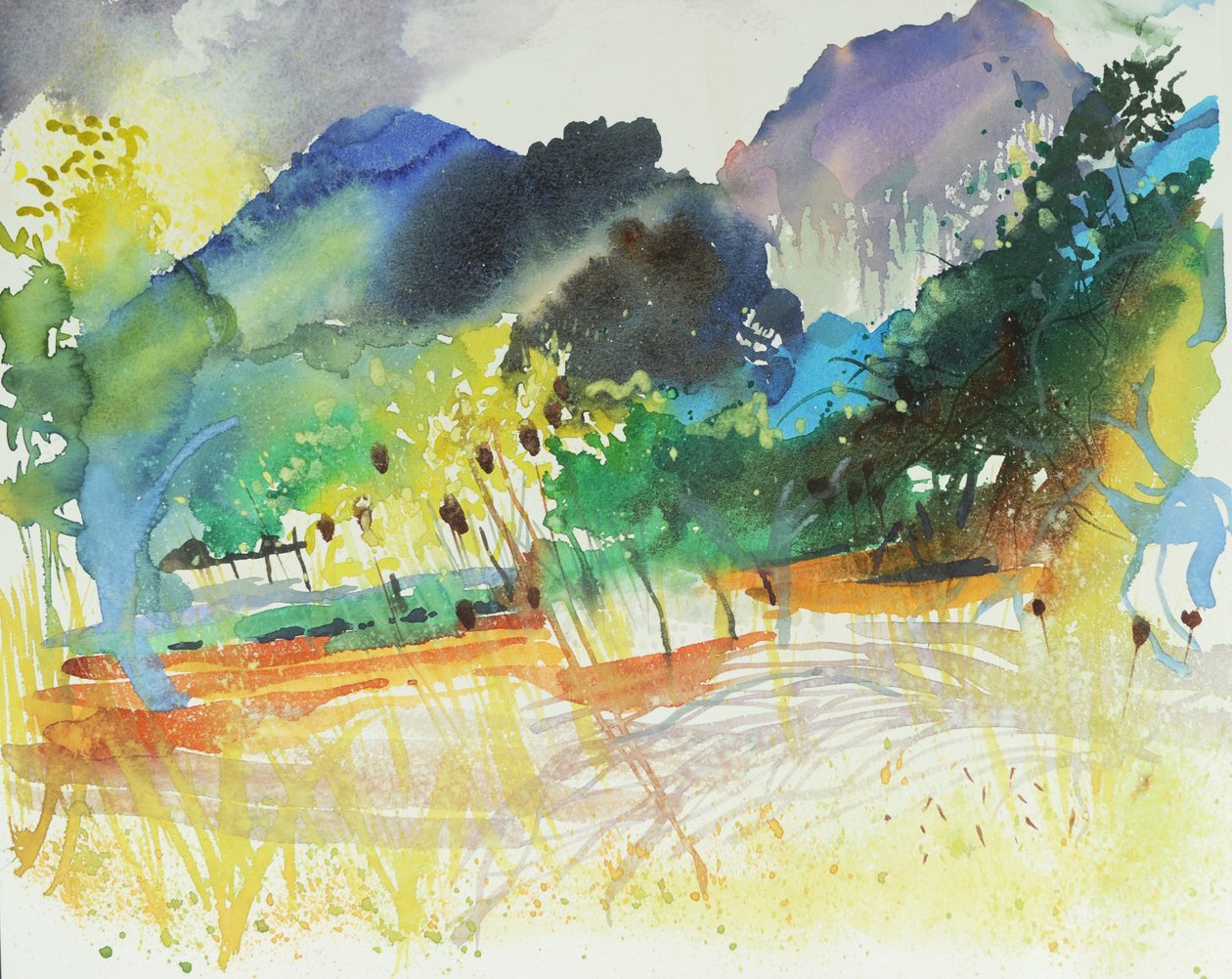北马洛卡，2016 年（水彩画） 作者 西蒙·弗莱彻