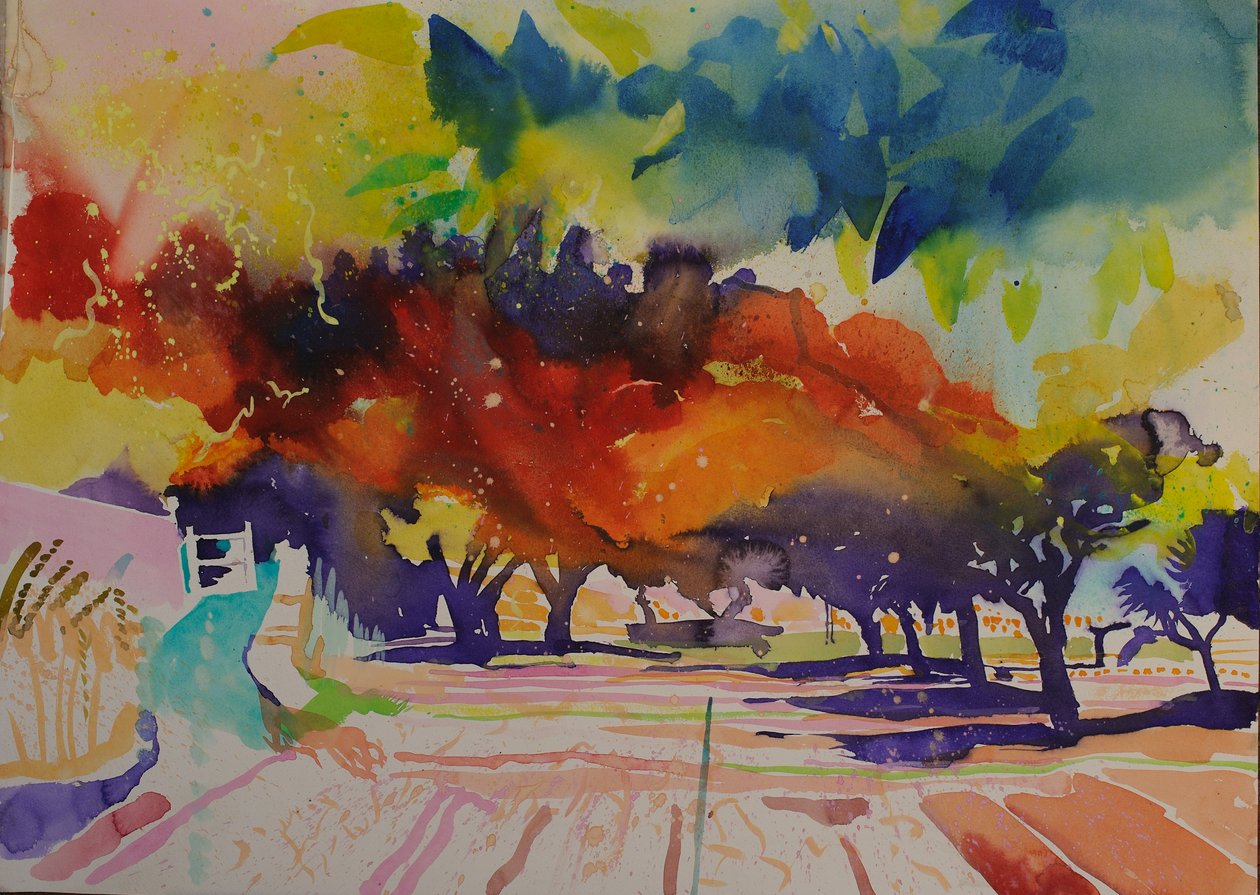 苍浦风景，2014 年（水彩画） 作者 西蒙·弗莱彻