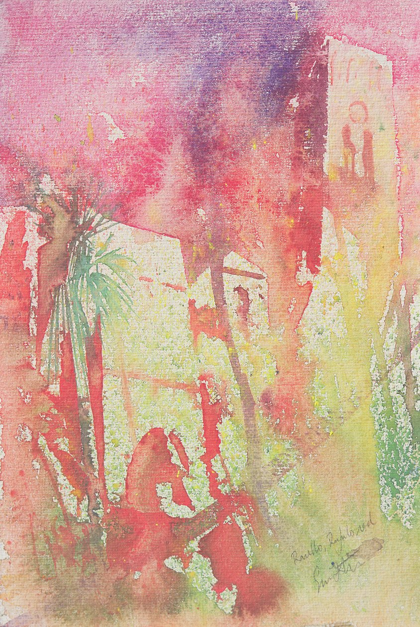 意大利拉韦洛鲁福洛，2001 年（水彩画） 作者 西蒙·弗莱彻
