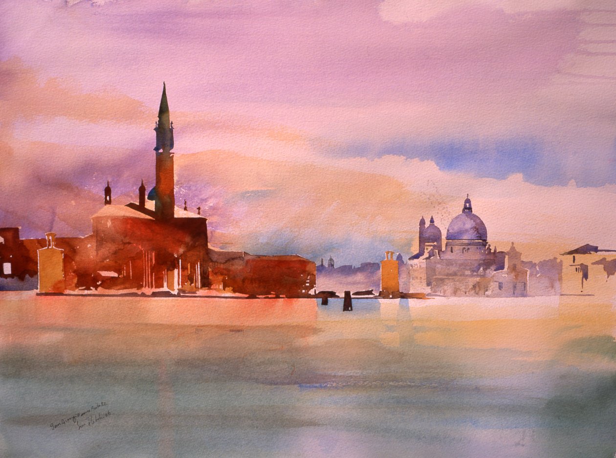 圣乔治和礼炮，2006 年（纸面水彩画） 作者 西蒙·弗莱彻