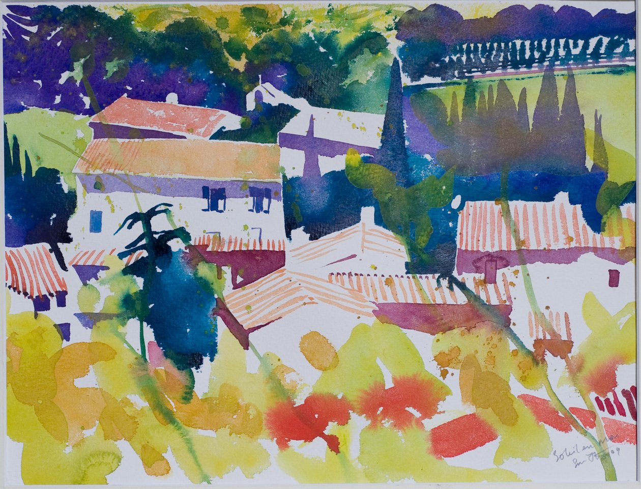 五月的太阳，2009 年（水彩画） 作者 西蒙·弗莱彻