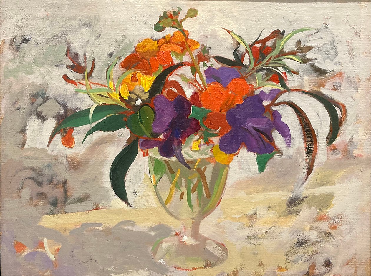 裸子植物和天竺葵（油画） 作者 西蒙·弗莱彻