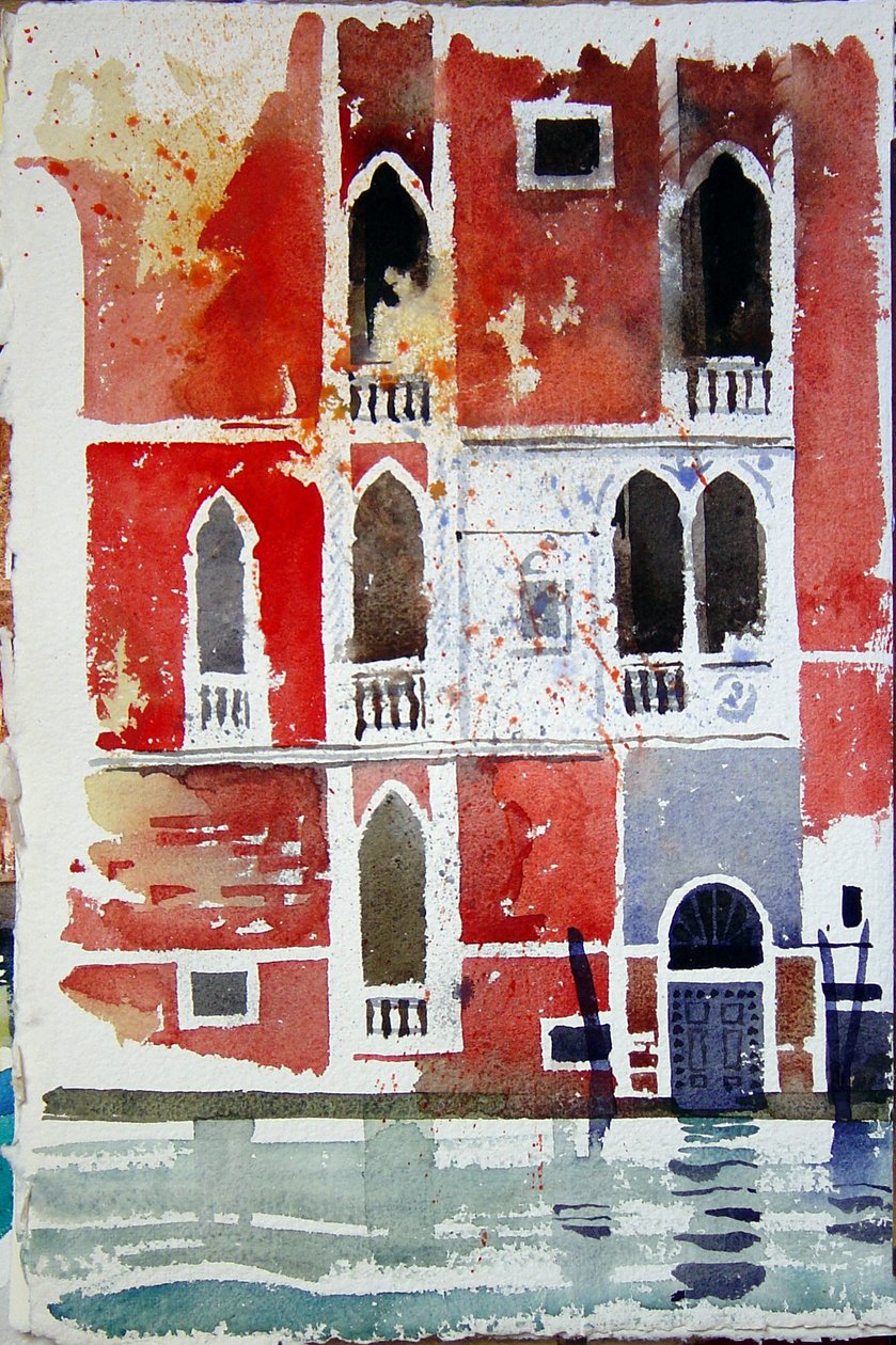 红房子，威尼斯，2006 年（水彩画） 作者 西蒙·弗莱彻