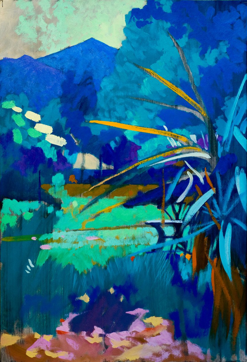 蓝色之下，2012 年（油画板） 作者 西蒙·弗莱彻