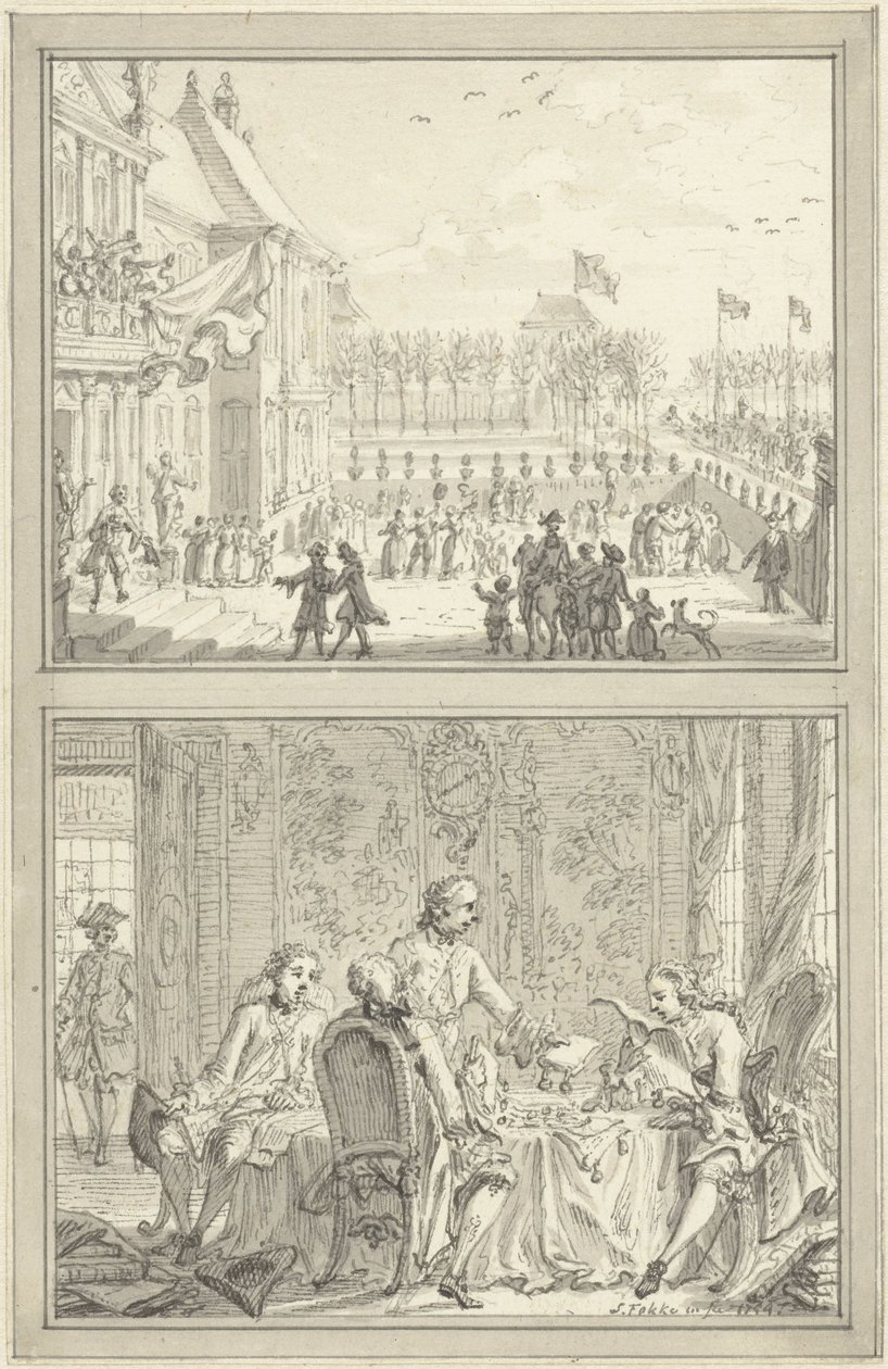 Honselaarsdijk 宫殿易手/普鲁士领地出售给汉诺威安娜，1754 年 作者 西蒙·福克
