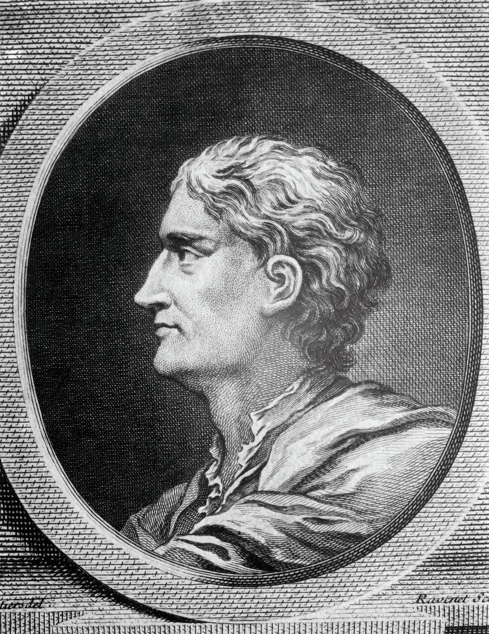 英国物理学家和数学家艾萨克·牛顿（Isaac Newton，1642-1727 年）的肖像，由西蒙·弗朗索瓦·拉维内（Simon Francois Ravenet，1706-1774 年）雕刻 作者 西蒙·弗朗索瓦·拉韦内特