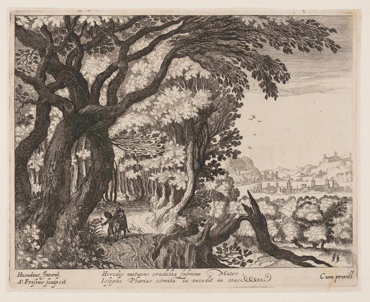 飞往埃及，选自《基督生平风光》（Landscapes with Scenes from the Life of Christ 作者 西蒙·弗里修斯