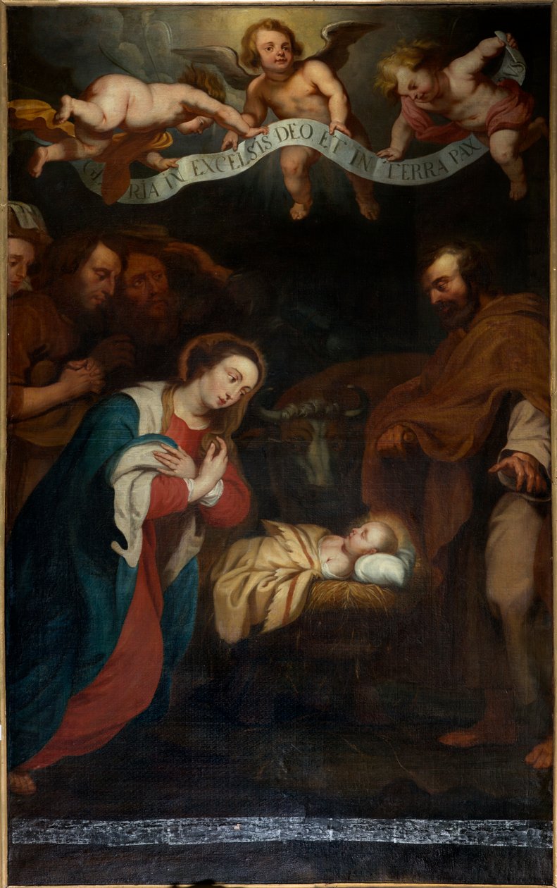 教区教堂（Parochiekerk Sint-Laurentius）。内部。北过道。祭坛。绘画。"西蒙-德-帕普（Simon de Pape）设计。1666. 作者 西蒙二世教皇