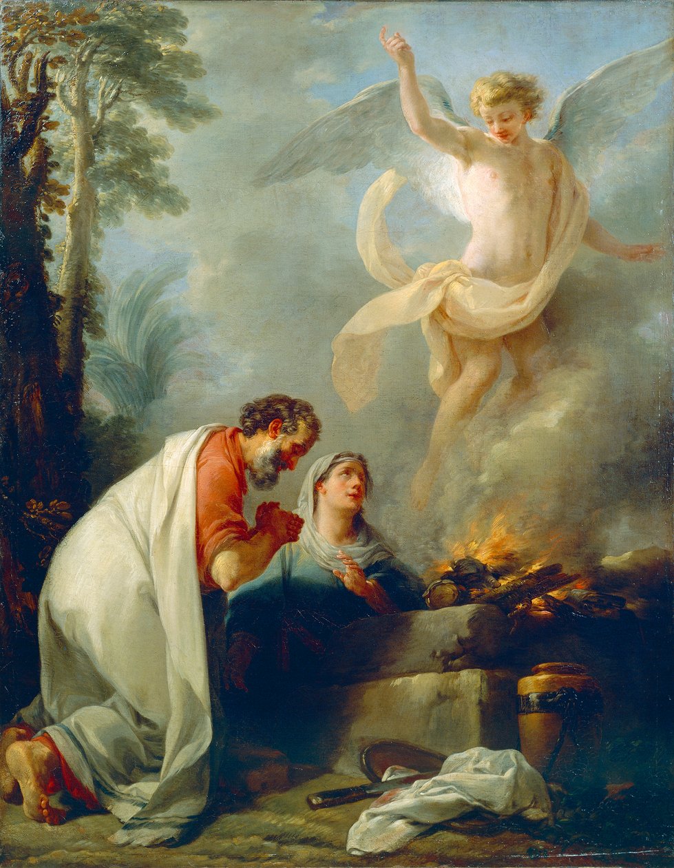 参孙之父玛挪亚的牺牲，西蒙·朱利安（Simon Julien，1735-1800 年），布面油画，约 1760 年 作者 西蒙·朱利安