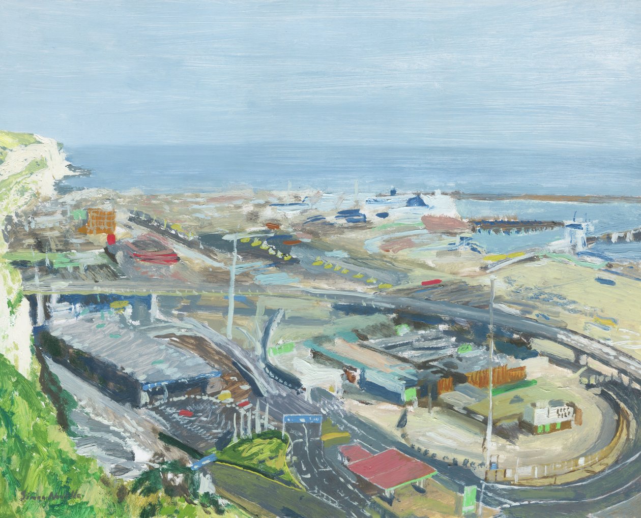 多佛港，2019年（油画） 作者 西蒙·内维尔