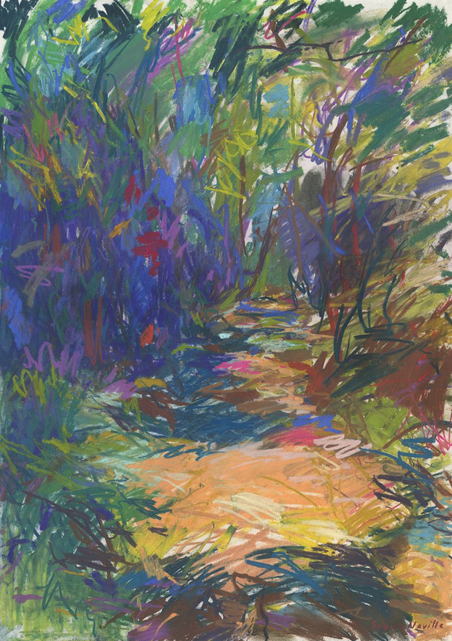 林间小道，第 24 号，2024 年（纸上粉彩画） 作者 西蒙·内维尔