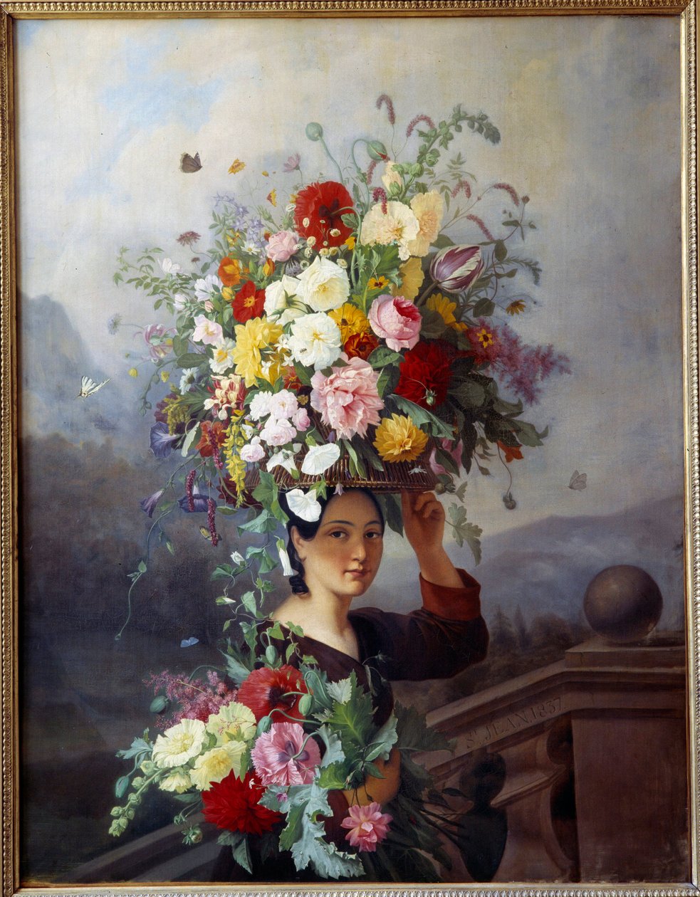 la jardiniere 西蒙·圣让 (1808-1860) 1837 年作画 1.29x1.65 m 里昂，美术博物馆 作者 西蒙·圣让
