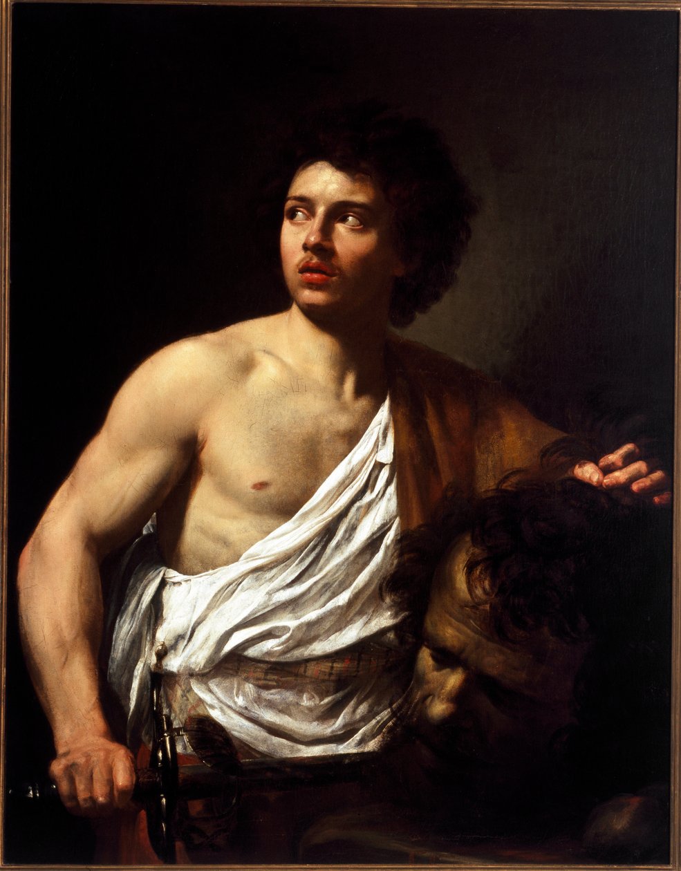 David holding the head of Goliath Painting by Simon Vouet (1590-1649) 作者 西蒙·沃特