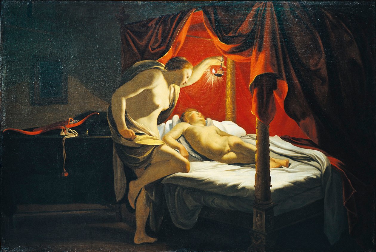 France, Lyon, Love and psyche (oil on canvas) 作者 西蒙·沃特