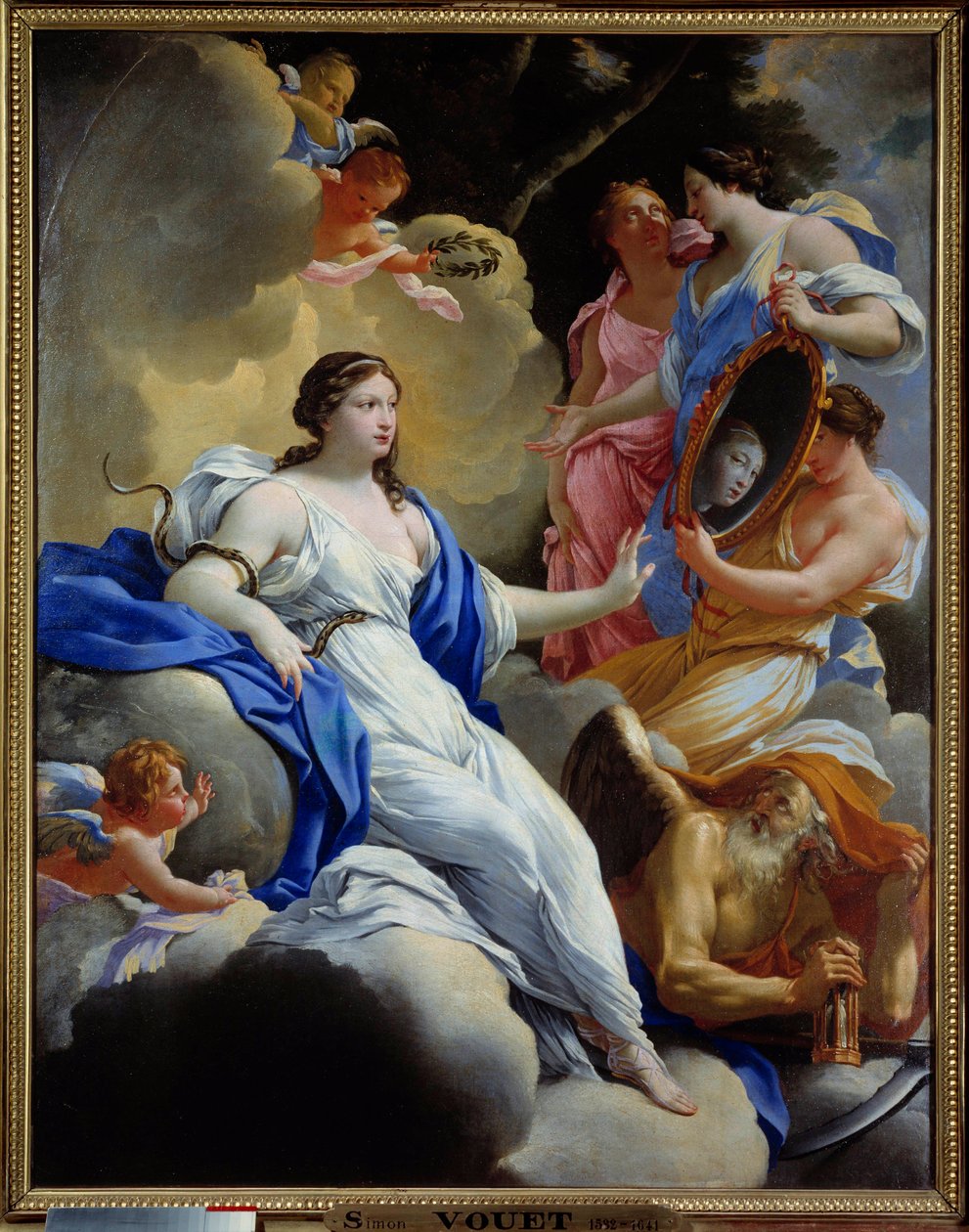西蒙·沃埃 (Simon Vouet) (1590-1649) 1645 年的《审慎、爱和恩典》 1.16x0.9 米蒙彼利埃，法布尔博物馆 作者 西蒙·沃特