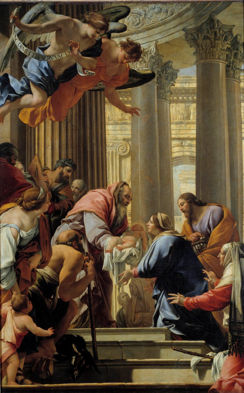 Simon Vouet (1590-1649) 17 世纪太阳神殿绘画中的展示。 3,93x2,5 m 作者 西蒙·沃特