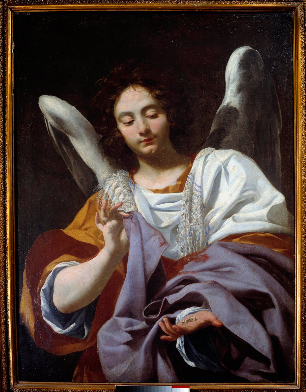 带有束腰外衣的天使，Simon Vouet（1590-1649）17 世纪的激情画作。 那不勒斯，卡波迪蒙特国家博物馆 作者 西蒙·沃特