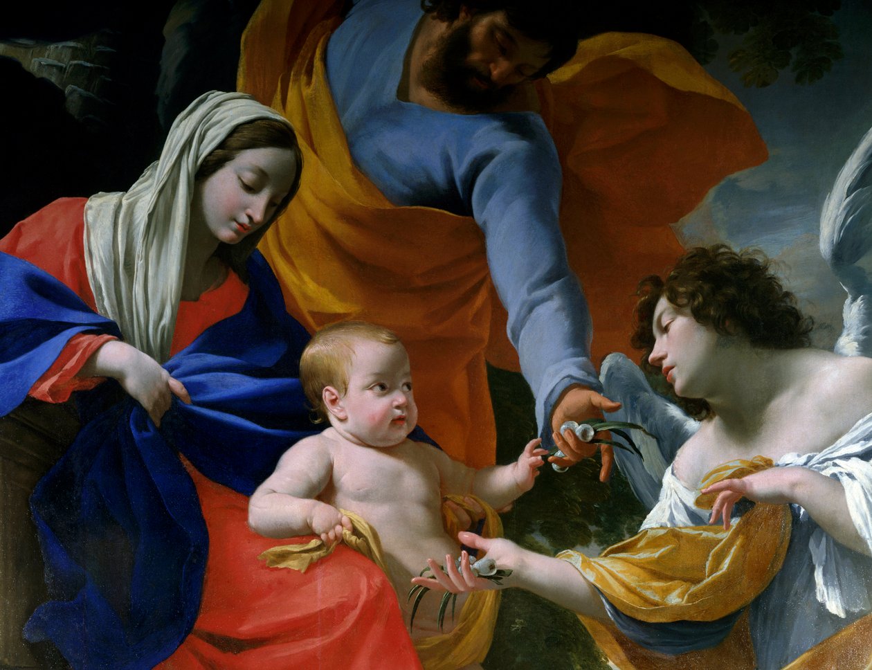 The rest of the Holy Family Detail. Painting by Simon Vouet (1590-1649) 1639 Grenoble, Musee des Beaux Arts 作者 西蒙·沃特