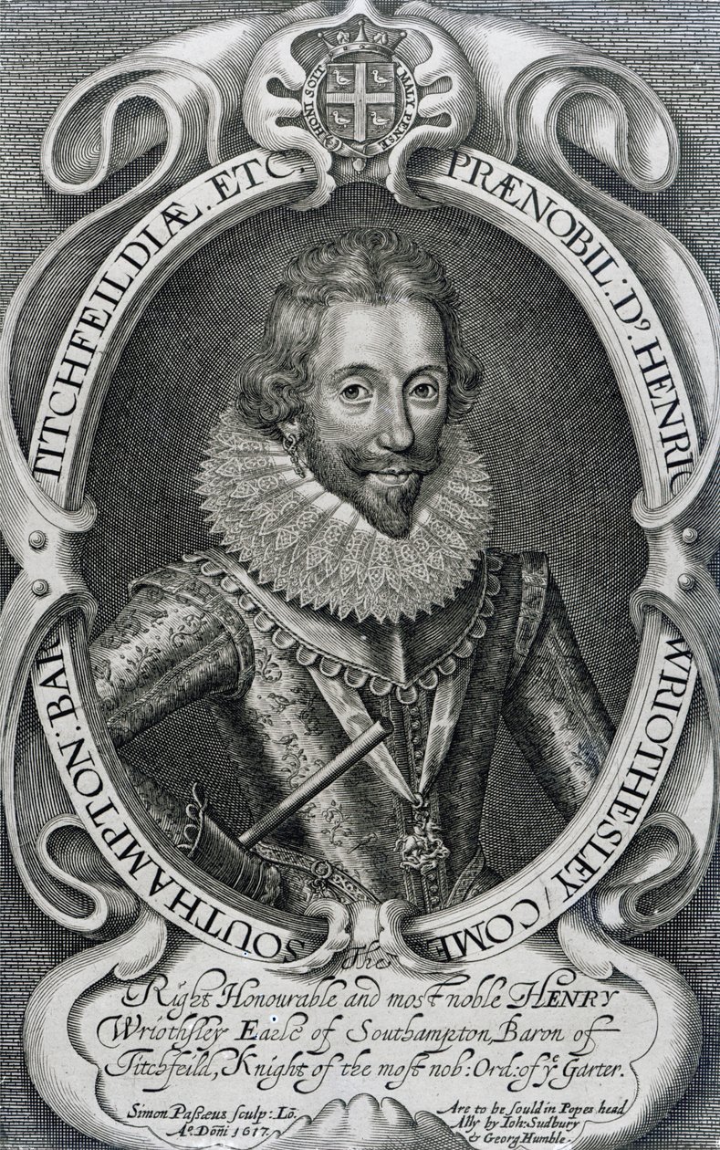Henry Wriothesley，南安普顿的第三伯爵，1617年 作者 西蒙·德·帕斯