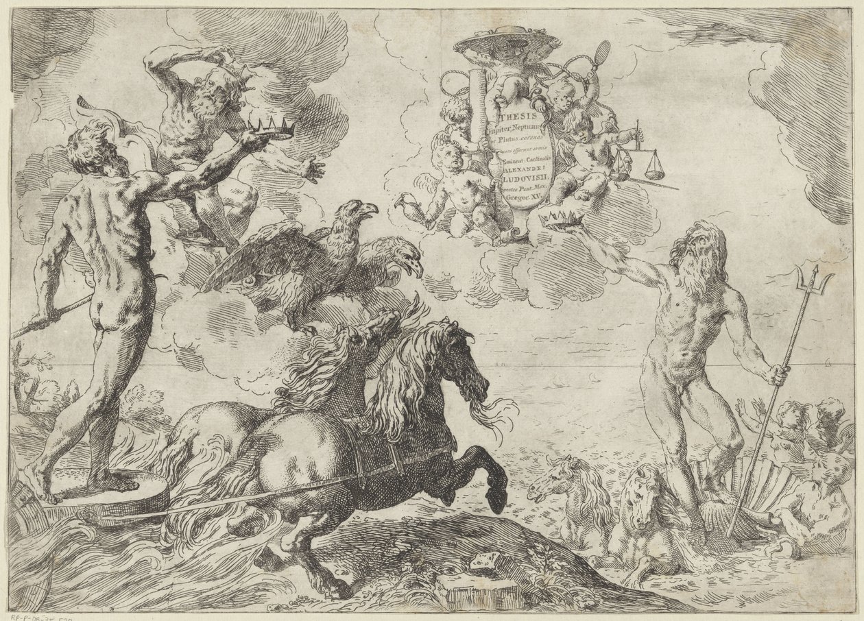 木星、海王星和冥王星为红衣主教 Scipione Borghese 的纹章加冕
论文 Jupiter, Neptune et Pluto coronas suas offerunt armis（题目见实物） 作者 西蒙妮·坎塔里尼