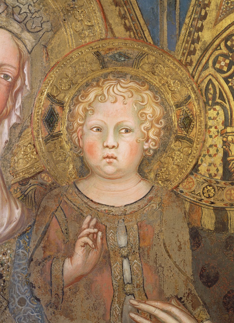 Maesta：Christ Child，1315（51591的细节） 作者 西蒙娜·马提尼