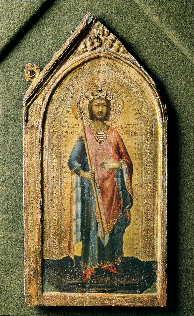 Portrait of Saint Ladislaus, by Simone Martini, tempero on wood c.1326 作者 西蒙娜·马提尼