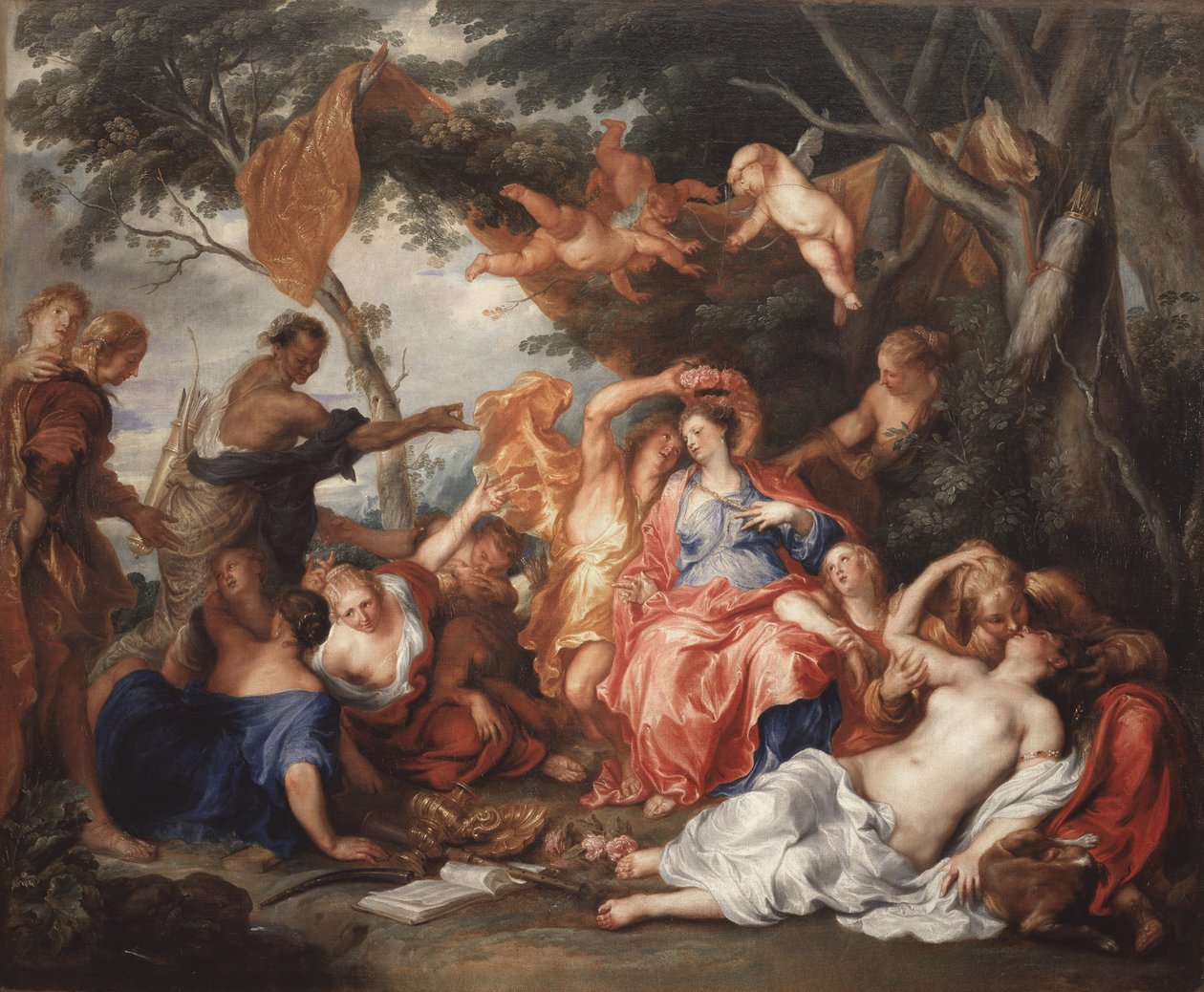 Amarillis加冕Mirtillo，1631-1632。 作者 安东尼范戴克爵士