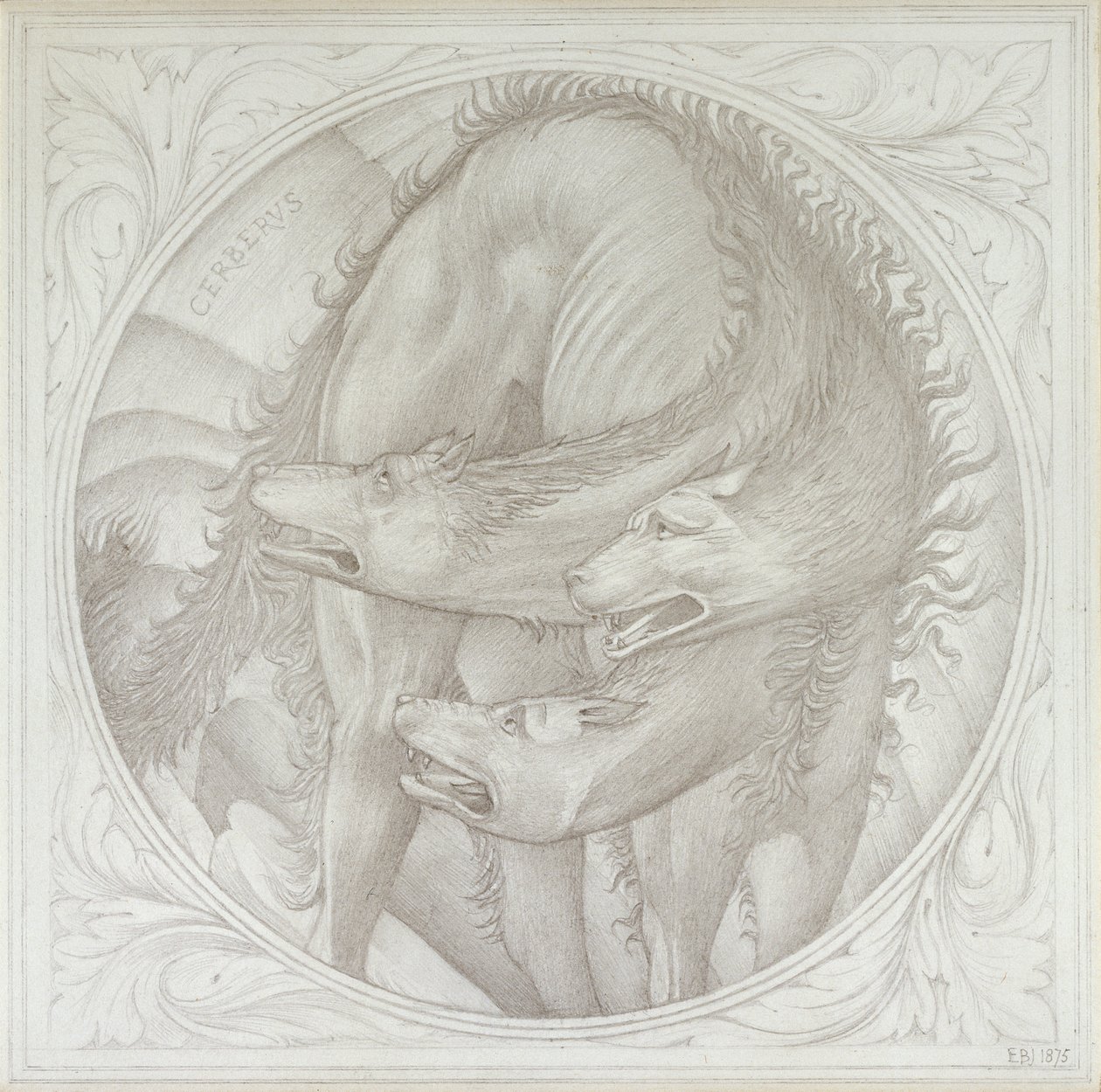 Cerberus, 1872-1875 作者 爱德华·科利·伯恩·琼斯爵士