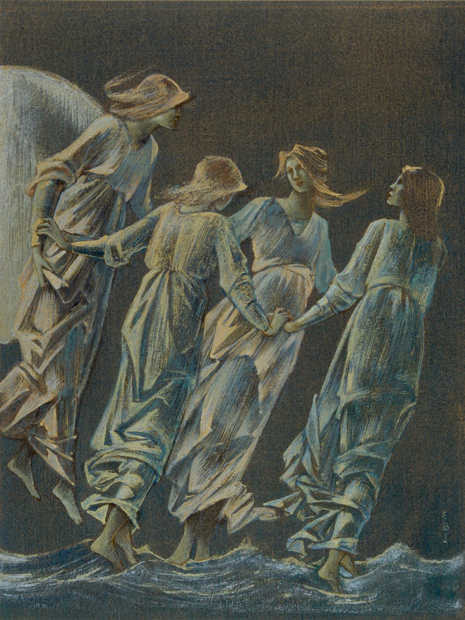 月亮的仙女》，1896年。 作者 爱德华·科利·伯恩·琼斯爵士
