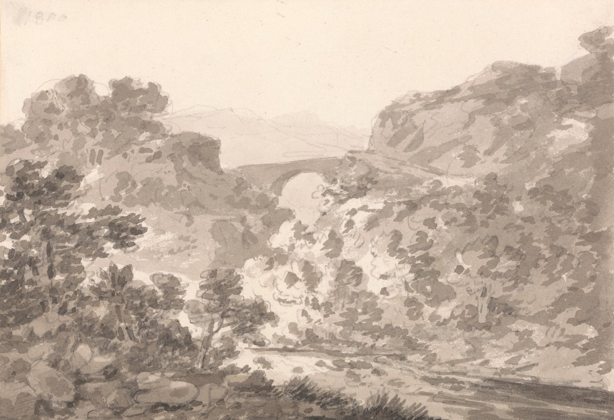 北威尔士溪桥 作者 George Howland Beaumont 爵士第七世男爵