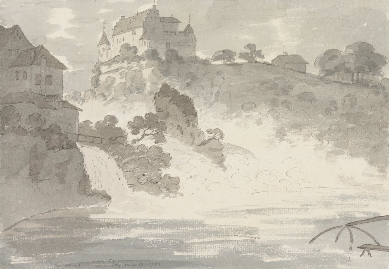 沙夫豪森瀑布 作者 George Howland Beaumont 爵士第七世男爵