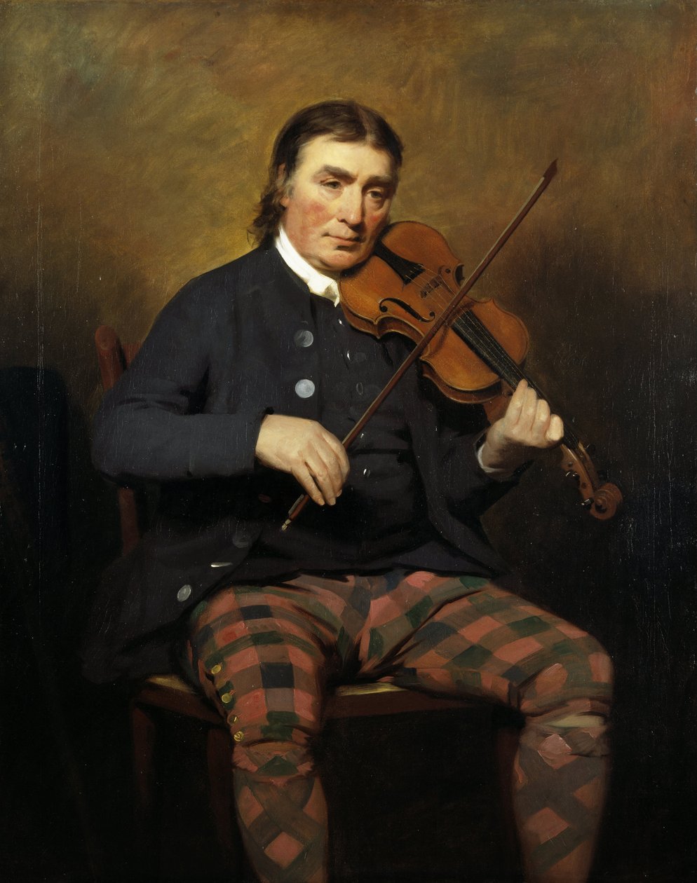小提琴家和作曲家的肖像尼尔·高（Niel Gow）1727-1807，1787年 作者 亨利·雷伯恩爵士