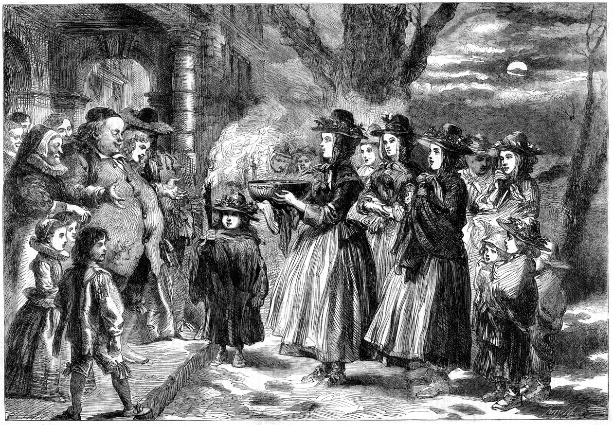 Wassail Bowl，1860年。 作者 约翰·吉尔伯特爵士