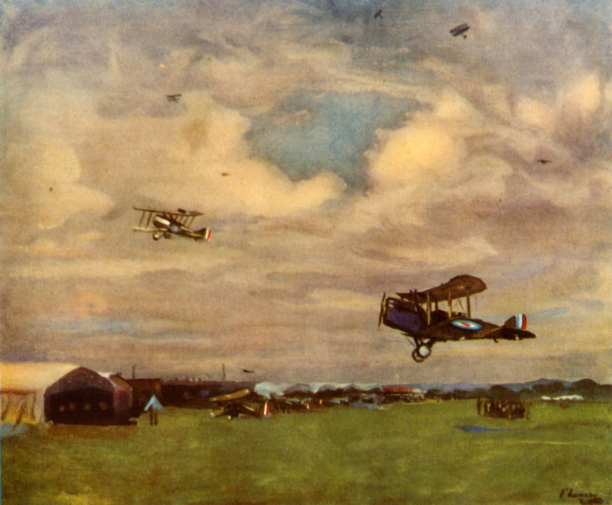 1918年的航空港》，1944年。   作者 约翰·拉维里爵士