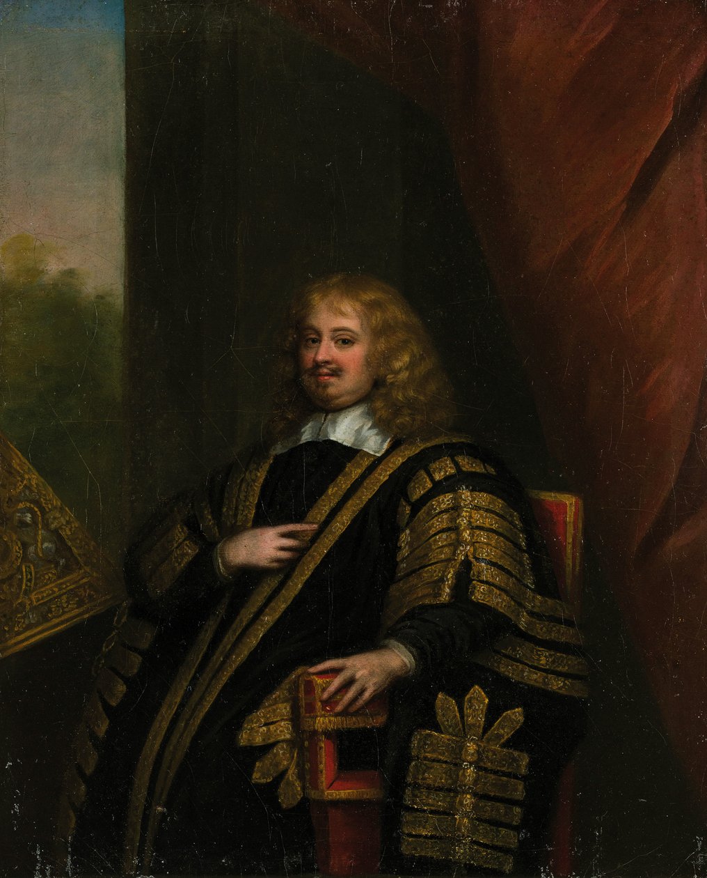 克拉伦登第一伯爵爱德华-海德爵士的肖像，1609-1674。 作者 彼得·莱利爵士