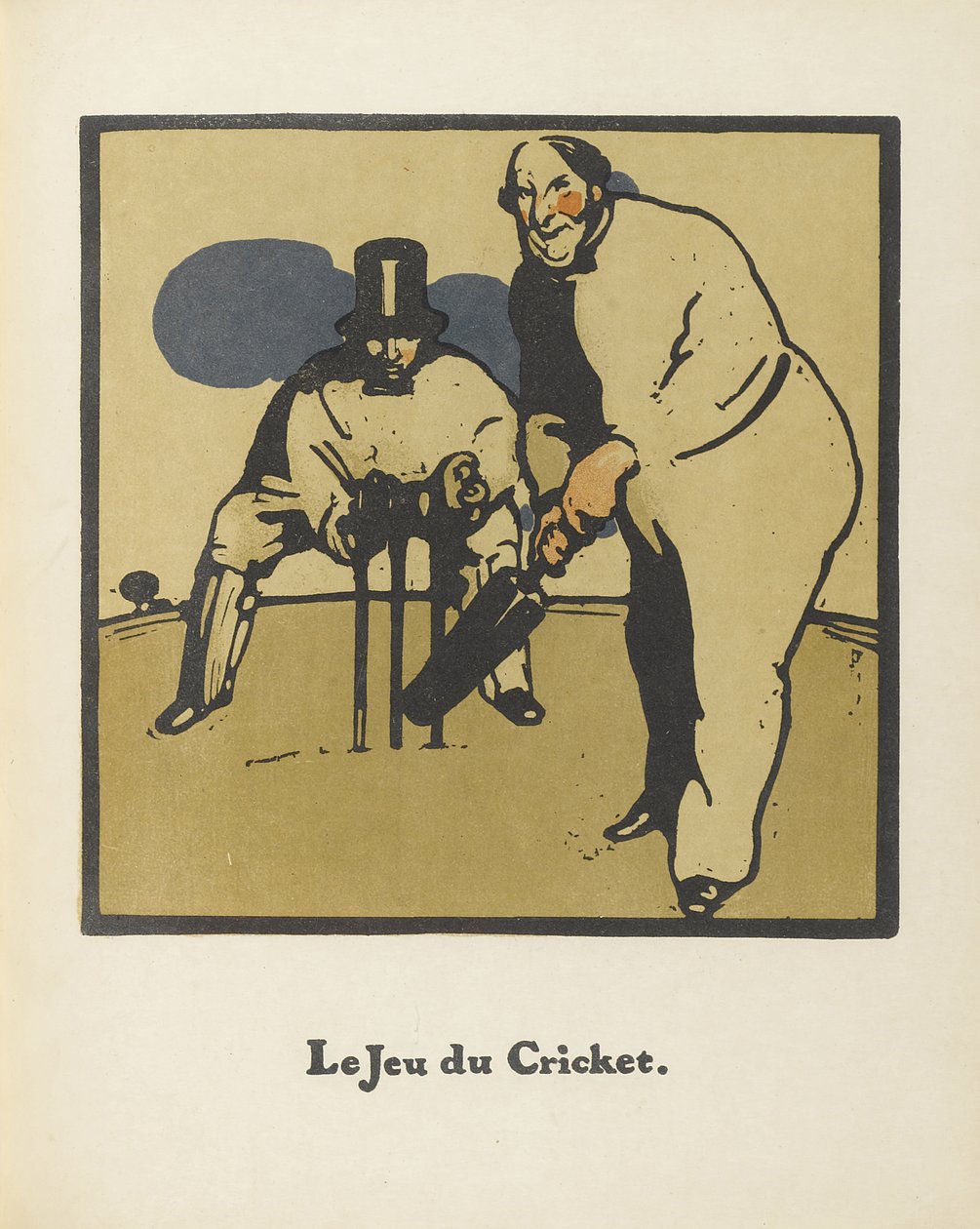 板球比赛。摘自Almanach de Douze Sports，1898年 作者 威廉·尼科尔森爵士