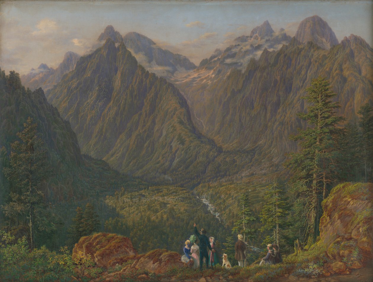 塔特拉山风景与人物，1855年 作者 斯洛伐克语学校