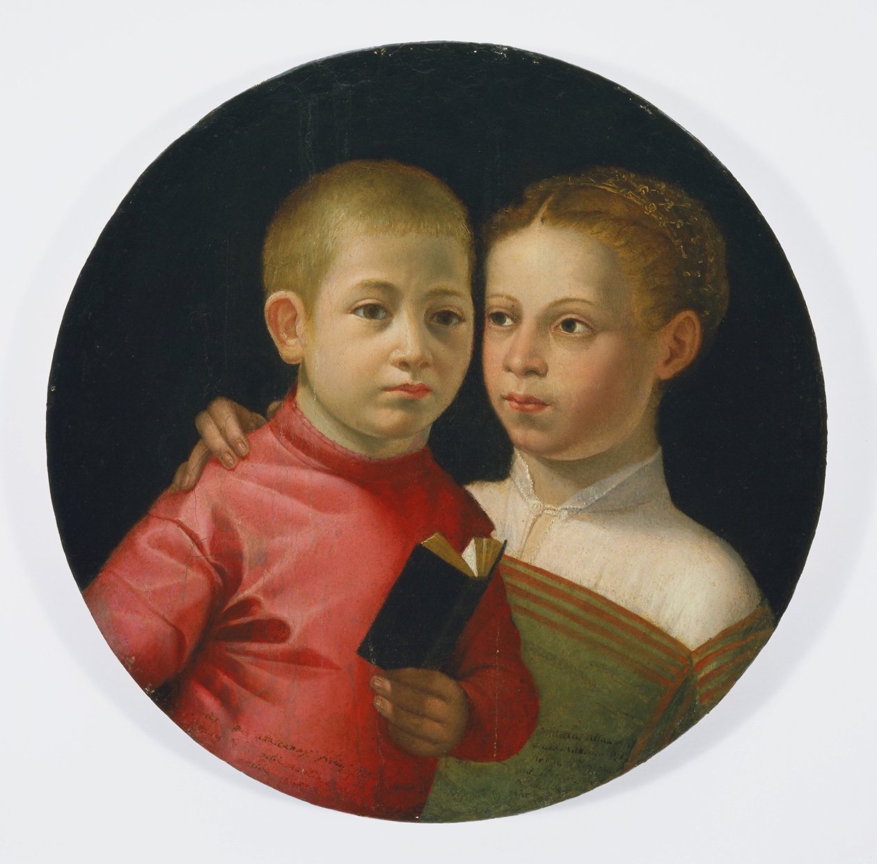 Attavanti家庭的男孩和女孩的双重画象，c.1580 作者 Sofonisba Anguissola