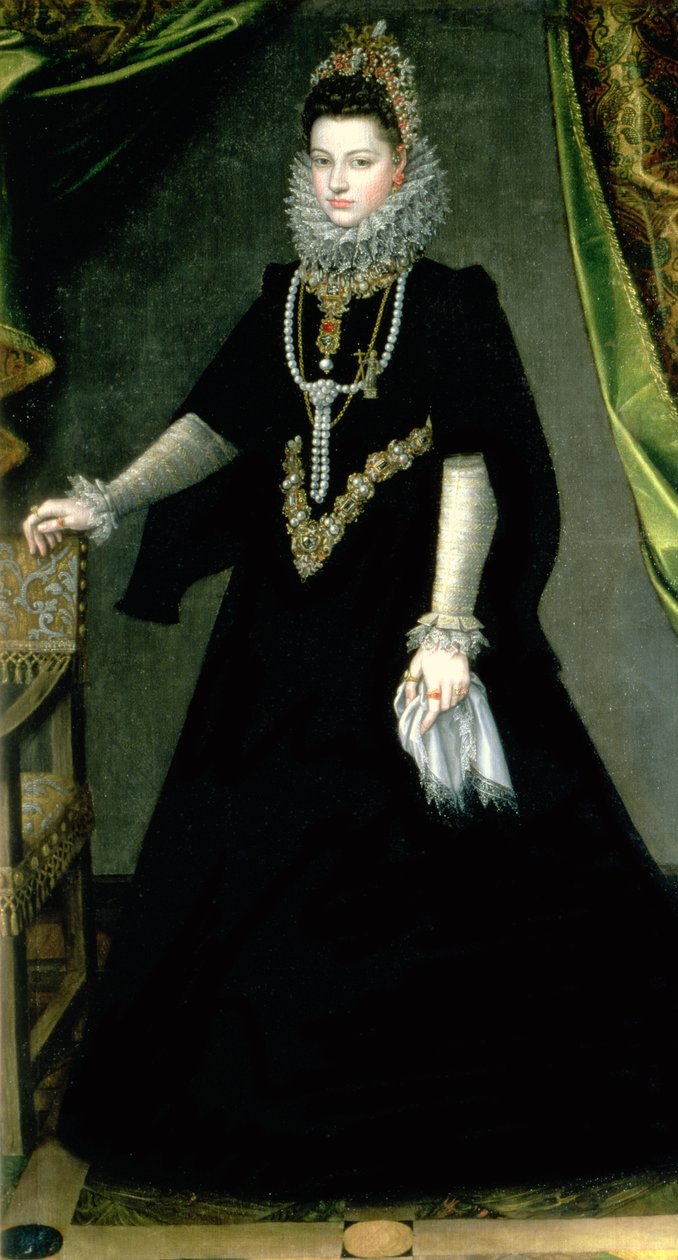 Infanta Isabella Clara Eugenia（1566-1633），西班牙国王菲利普二世的女儿（1556-98）和Valois的伊莎贝拉（1545-68），1599 作者 Sofonisba Anguissola