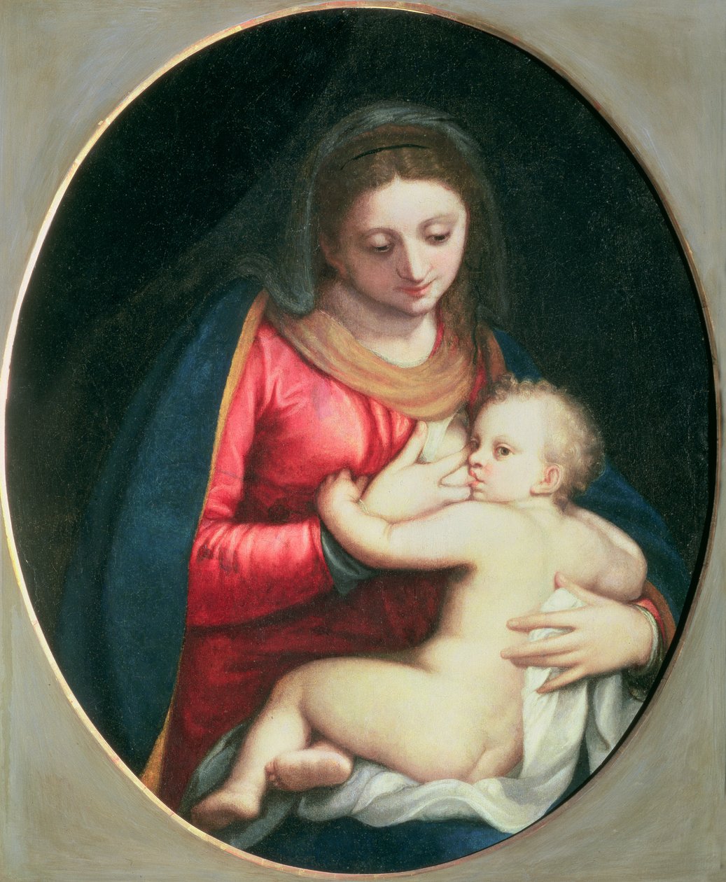 麦当娜和儿童，1598年 作者 Sofonisba Anguissola