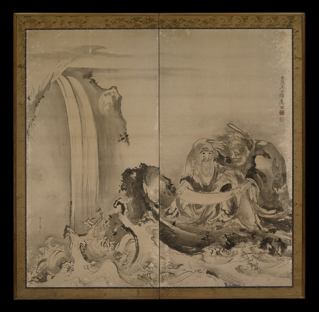 两个数字，1770年代（纸上墨水） 作者 曾我翔博