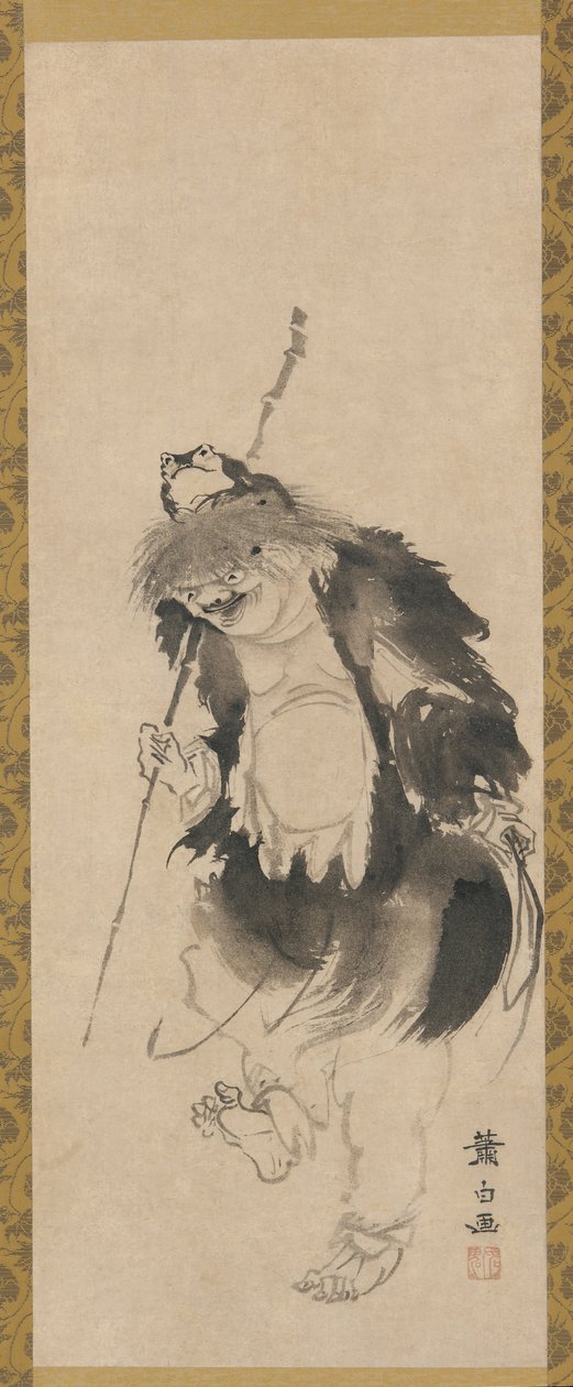 Gama Sennin Chinese Hou Xiansheng和他的三脚蟾蜍，江户时期，18世纪。 作者 曾我翔博