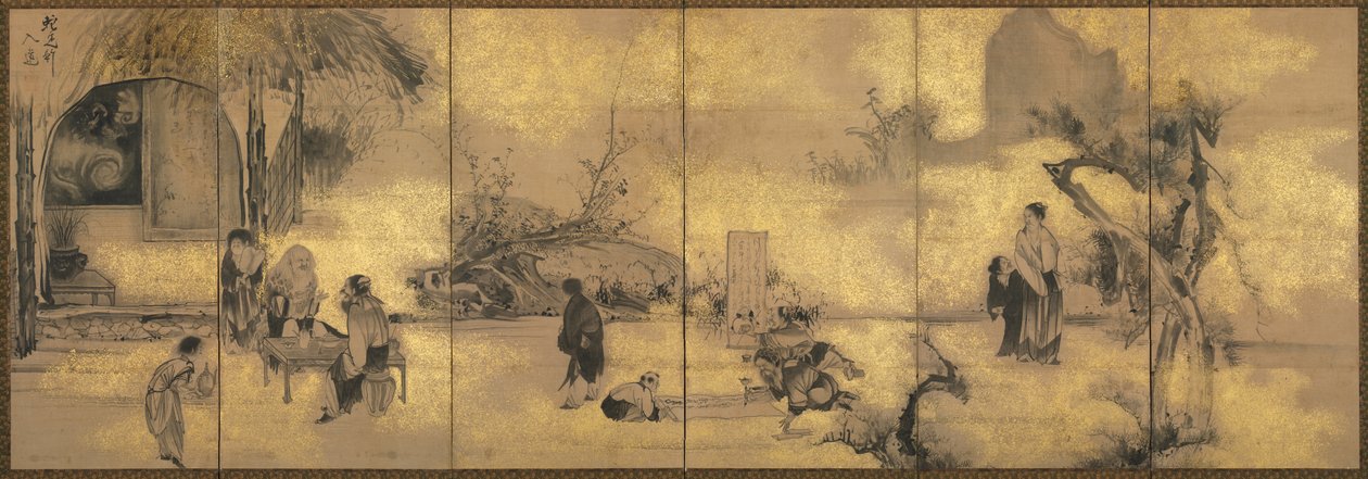 1700年代后期的酒杯八仙。 作者 曾我翔博