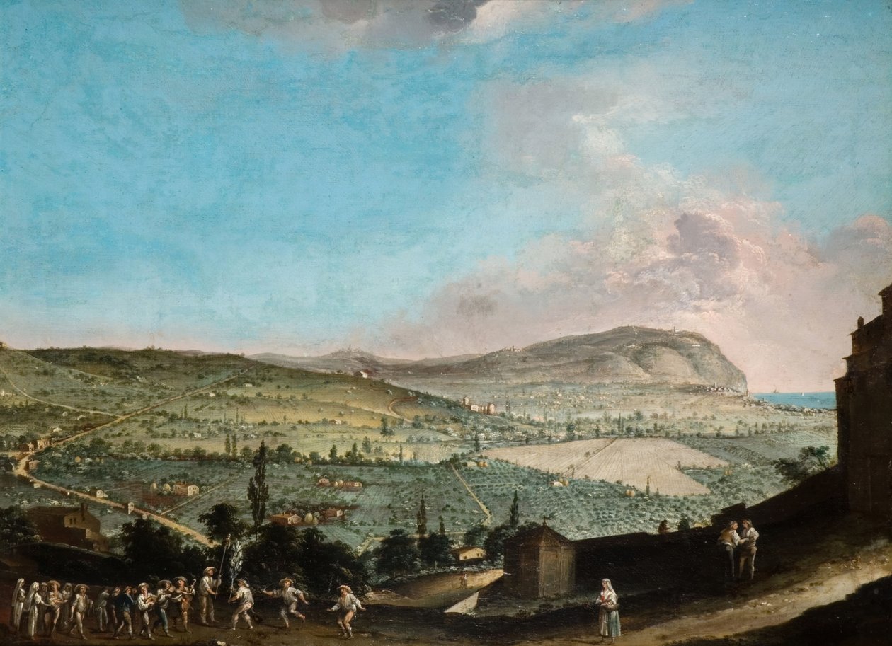 意大利景观，1750-1800。 作者 所罗门德兰